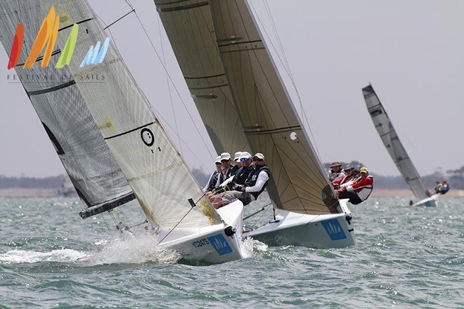 Game On and Vivace were close all day - Festival of Sail 2013 © Teri Dodds http://www.teridodds.com